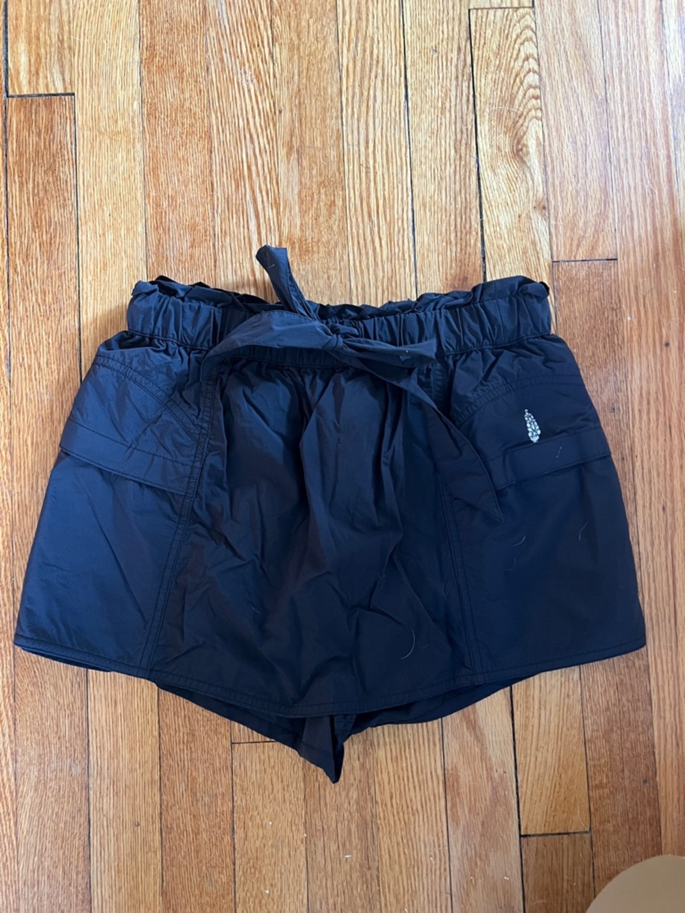 Free People Movement Women’s Black Athletic Skort with Tie Waist